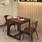 Industrial Rectangle Dining Room Table Solid Wood Trestle Base Dining Table