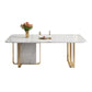 Luxury Sintered Stone Top Table Rectangle White Table with Metal Double Pedestal Clearhalo ' dining_table' 'Dining Tables & Seating' 'Dining Tables' 'furn' 'furn_dining_table' 'Furniture' 'furniture_dining_table' 'Kitchen & Dining Furniture' 'kitchen&dining_furn' 'kitchen' 'kitchen_dining_table' 1200x1200_575fdc57-86eb-4fa6-a4d6-edf43f2456a3