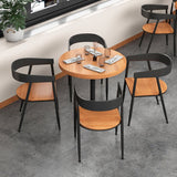 Modern Dining Set 1/3/4/5 Pcs Metal Frame Dining Table and Chairs