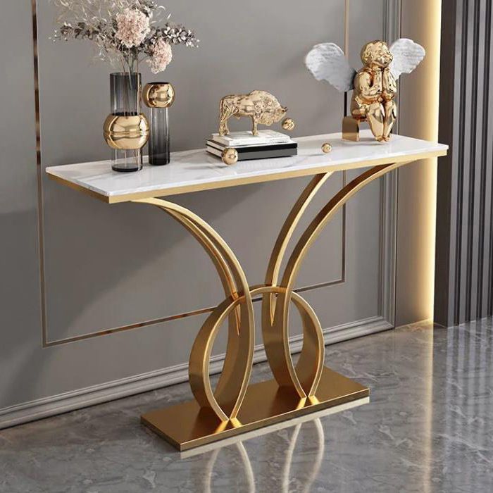 16 inch Wide Accent Table Rectangle Shape Console Table for Hall