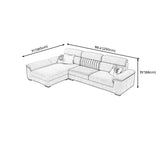 Grey Contemporary Stain-Resistant Living Room L-Shape Right Hand Facing Sofa Clearhalo 'furn' 'furn_sectionals' 'Furniture' 'furniture_sectionals' 'kitchen' 'kitchen_sectionals' 'Living Room Furniture' 'Sectionals' 1200x1200_5762c8b9-b9a8-4cb7-86bd-7d0745f73cfe