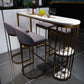 Modern White Marble Bar Table with Specialty Table Top Black Double Pedestal Table - 42" H Clearhalo 'Bar Furniture' 'Bar Tables' 'bar_tables' 'furn' 'furn_bar_tables' 'Furniture' 'furniture_bar_tables' 'Kitchen & Dining Furniture' 1200x1200_5763d3bb-d4c6-4aaa-93c8-6379f64142e1