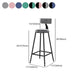 Scandinavian Low Back Footrest Barstool Matte Finish Velvet Counter Stool Clearhalo 'Bar Furniture' 'Bar Stools' 'bar_stools' 'furn' 'furn_bar_stools' 'Furniture' 'furniture_bar_stools' 'Kitchen & Dining Furniture' 1200x1200_5765cf99-31a9-43b0-825d-271c061def30