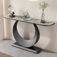 1-shelf 31.5" Tall Console Table Modern Stone Accent Table for Hall