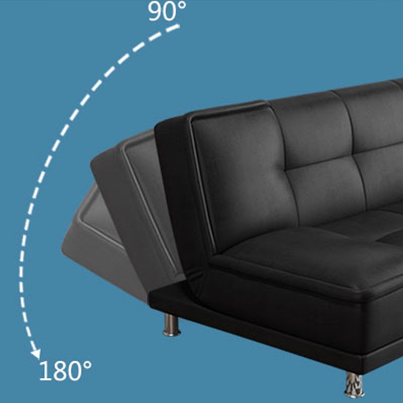 75"Modern Minimalist Armless Foldable Sleeper Leather Settee Clearhalo 'furn' 'furn_sofas' 'Furniture' 'furniture_sofas' 'kitchen' 'kitchen_sofas' 'Living Room Furniture' 'Sofa' 'sofas' 1200x1200_5769cd53-172e-49e2-93df-6ab29c0ed13a