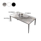 Stone Rectangular Dining Table 4 Legs Furniture with Steel Base for Home Clearhalo 'Dining Tables & Seating' 'Dining Tables' 'dining_table' 'furn' 'furn_dining_table' 'Furniture' 'furniture_dining_table' 'Kitchen & Dining Furniture' 'kitchen' 'kitchen_dining_table' 1200x1200_576c0887-6710-4a06-9efb-a403b06e11fa