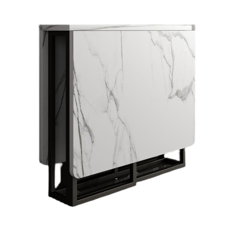 Faux Marble Dining Table Simplicity Style Sled Base Table for Dining Room Clearhalo ' dining_table' 'Dining Tables & Seating' 'Dining Tables' 'furn' 'furn_dining_table' 'Furniture' 'furniture_dining_table' 'Kitchen & Dining Furniture' 'kitchen&dining_furn' 'kitchen' 'kitchen_dining_table' 1200x1200_576c6eed-1338-4094-80fe-937ab810e8f5