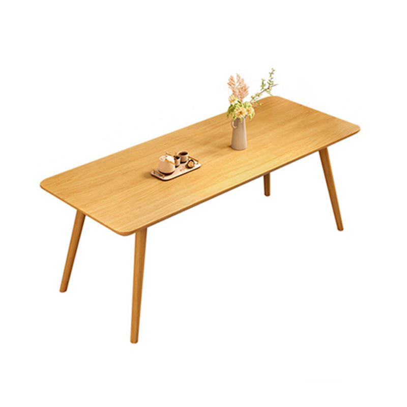 Natural Solid Wood Dining Table Rectangle Dining Table for Dining Room