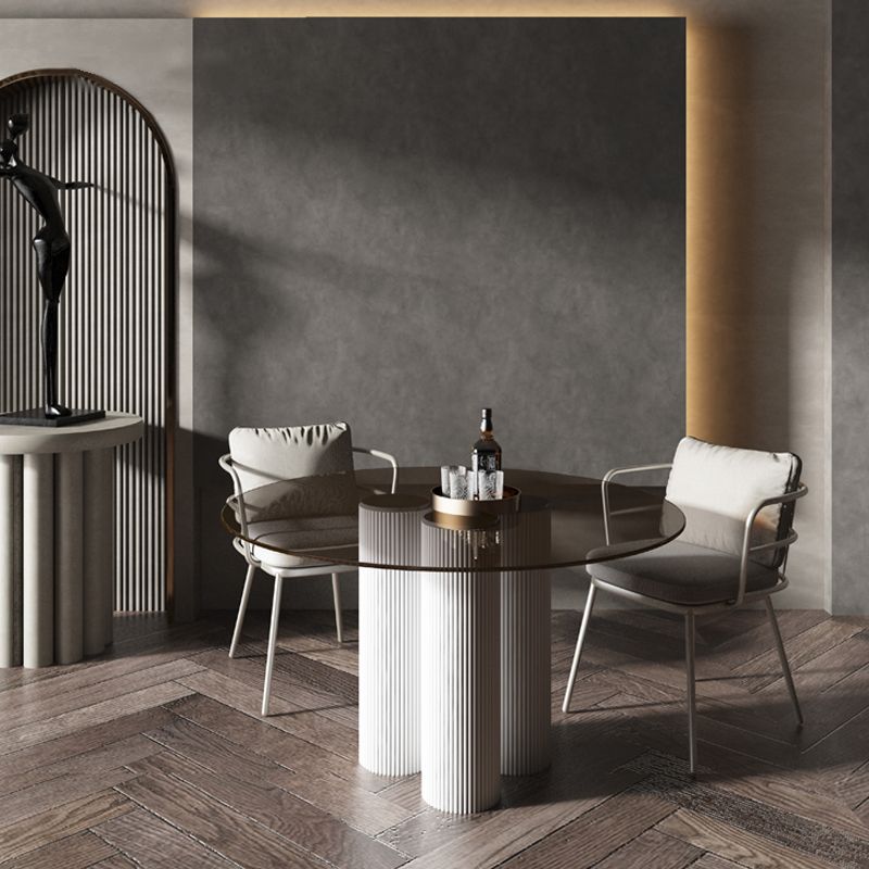 Modern Style Round Dining Table 3 Legs Dining Room Collection for Indoor Clearhalo ' dining_table' 'Dining Tables & Seating' 'Dining Tables' 'furn' 'furn_dining_table' 'Furniture' 'furniture_dining_table' 'Kitchen & Dining Furniture' 'kitchen&dining_furn' 'kitchen' 'kitchen_dining_table' 1200x1200_576d8764-64a3-40a8-8929-9f9f458b7939