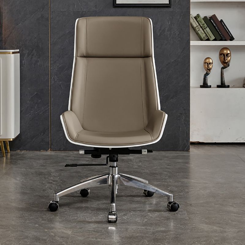 High Back Office Chair Rotatable Leather Desk Chair with Wheels Clearhalo 'furn' 'furn_office_chair' 'Furniture' 'Office Chairs' 'Office Furniture' 'office_chair' 1200x1200_576d91f3-0410-49de-990a-f17e88e0524a