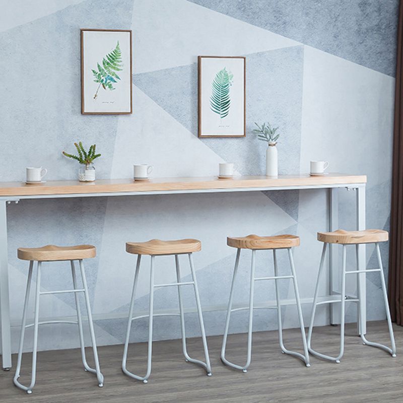 Contemporary Armless Bar Stools Wood Barstools with Footrest Clearhalo 'Bar Furniture' 'Bar Stools' 'bar_stools' 'furn' 'furn_bar_stools' 'Furniture' 'Kitchen & Dining Furniture' 1200x1200_576d9699-fe93-424d-95b0-de0d693fd140