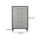 Classic Glam Wood Dresser Gray Soft-Close Lades Opbergkast