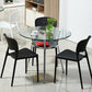 Modern Glass Top Dining Table Round Dining Table with 3 Legs Clearhalo 'Dining Tables & Seating' 'Dining Tables' 'dining_table' 'furn' 'furn_dining_table' 'Furniture' 'furniture_dining_table' 'Kitchen & Dining Furniture' 'kitchen' 'kitchen_dining_table' 1200x1200_576e40b0-940f-45df-8338-1fa6172b9d89