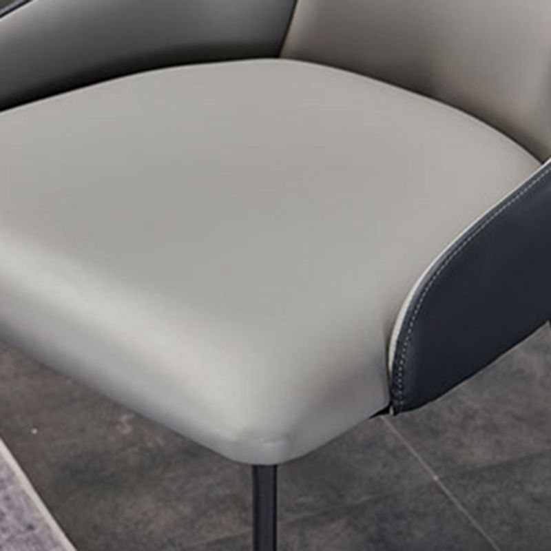 Contemporary Home Arm Chair Wingback Upholstered Metal Dining Room Chair Clearhalo ' kitchen&dining_furn' 'Dining Chairs' 'Dining Tables & Seating' 'dining_chair' 'furn' 'furn_dining_chair' 'Furniture' 'furniture_dining_chair' 'Kitchen & Dining Furniture' 'kitchen' 1200x1200_576f6384-fda4-4307-9913-87633dc0dac5