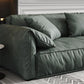 Stationary Living Room Pillow Top Arm Standard Cushions Green Modern Sofa