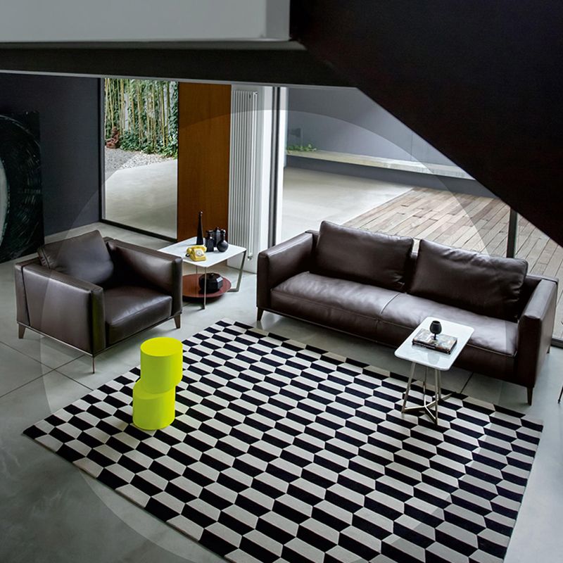 31" High Contemporary Square Arm Standard Sofa with Cushions for Living Room, Dark Brown Clearhalo 'furn' 'furn_sofas' 'Furniture' 'furniture_sofas' 'Living Room Furniture' 'Sofa' 'sofas' 1200x1200_57705ab2-ee80-449d-a8a2-414ec2ae7dae