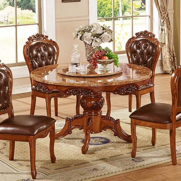 Traditional Solid Wood Dining Chair Leather Dining Arm Chair for Restaurant (Set of 2) Clearhalo ' kitchen&dining_furn' 'Dining Chairs' 'Dining Tables & Seating' 'dining_chair' 'furn' 'furn_dining_chair' 'Furniture' 'furniture_dining_chair' 'Kitchen & Dining Furniture' 'kitchen' 1200x1200_57706e14-e01f-48d8-93fb-381d851dcefb