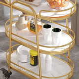 33.46" High Rolling Modern Prep Table Stone Prep Table for Dining Room Clearhalo 'furn' 'furn_kitchen_islands_carts' 'Furniture' 'Kitchen & Dining Furniture' 'Kitchen Islands & Carts' 'kitchen_islands_carts' 1200x1200_57716d7d-529d-47fe-8a02-6a8f99fb62bb