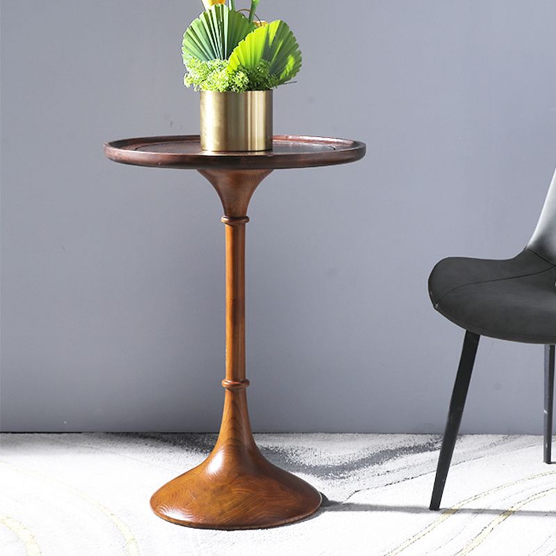 Tableau latérale rustique en bois rond en bois 25,5 "/27,5" Table de l'extrémité du piédestal de haut