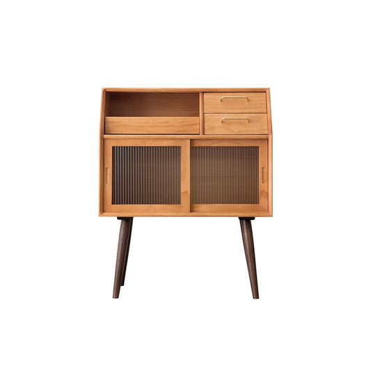 16.5 "W√ó38.6" H Sideboard Antieke afwerking Houten eetserver met glazen deur