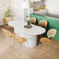 Oval Pedestal Base Furniture Contemporary Style Dining Room Collection Clearhalo ' dining_table' 'Dining Tables & Seating' 'Dining Tables' 'furn' 'furn_dining_table' 'Furniture' 'furniture_dining_table' 'Kitchen & Dining Furniture' 'kitchen&dining_furn' 'kitchen' 'kitchen_dining_table' 1200x1200_5772dbd9-c9a3-4de1-8e54-3b5d787f432d
