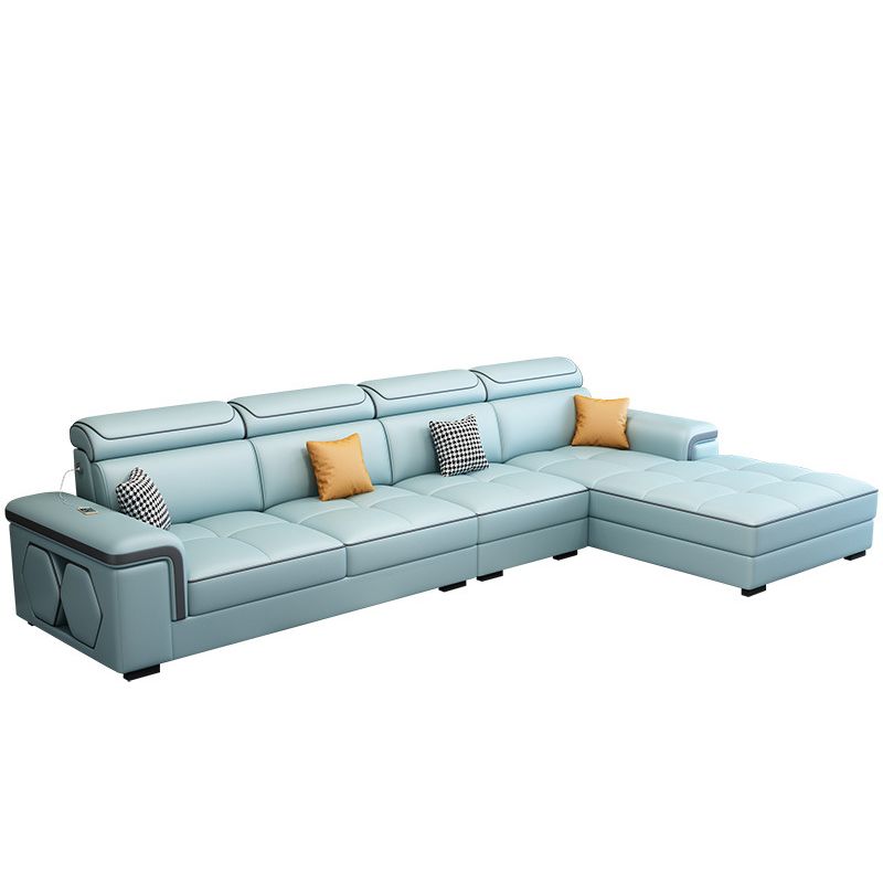 Contemporary L-shape Sectionals Right Hand Facing Sofa and Chaise for Living Room Clearhalo 'furn' 'furn_sectionals' 'Furniture' 'furniture_sectionals' 'kitchen' 'kitchen_sectionals' 'Living Room Furniture' 'Sectionals' 1200x1200_5775e383-7024-4b60-b1da-bc0352b2af49