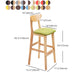 Minimalist Style Wooden Barstool for Home Use Upholstered Stools with Cushion Clearhalo 'Bar Furniture' 'Bar Stools' 'bar_stools' 'furn' 'furn_bar_stools' 'Furniture' 'furniture_bar_stools' 'Kitchen & Dining Furniture' 1200x1200_577753b6-1e95-49ab-b641-83d04647e670