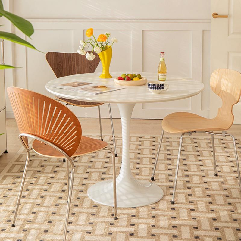 Sedia da pranzo in legno sedia da pranzo industriale con zampe d'argento