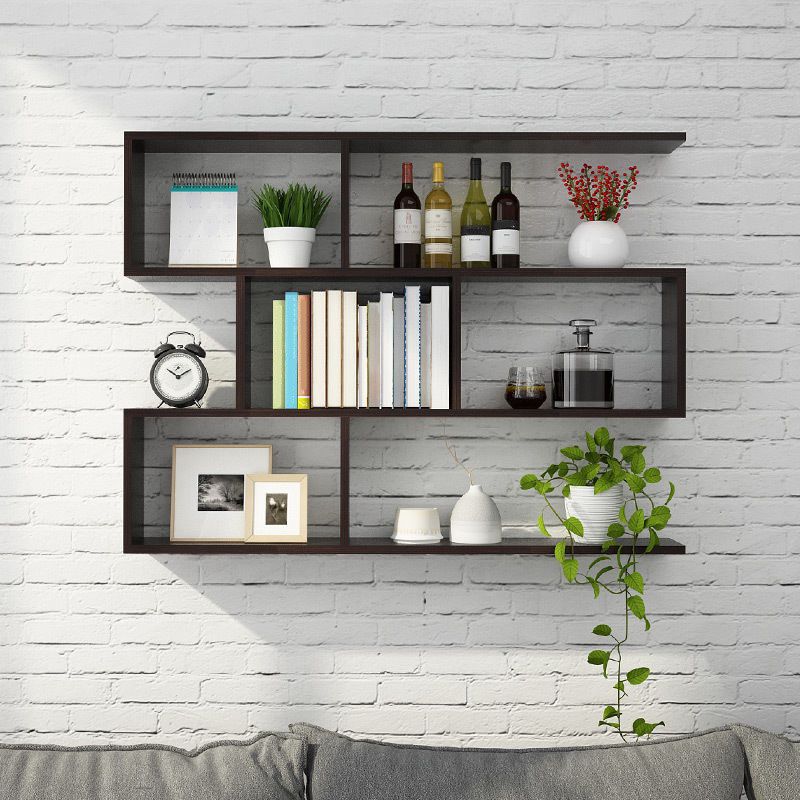 Modern and Contemporary Shelf Bookcase Wall Mounted Wooden Book Shelf for Office Clearhalo 'Bookcases' 'furn' 'furn_bookcases' 'Furniture' 'Office Furniture' 1200x1200_5777d2ca-7f91-4f8e-a375-cb1e2076b0b4