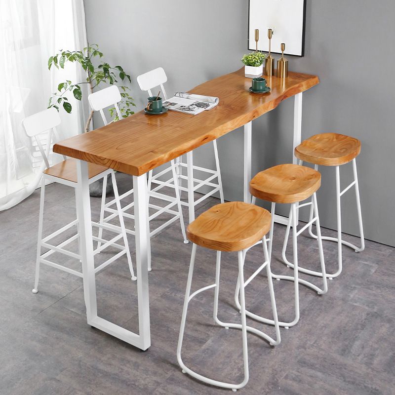 Rectangle Bar Dining Table Contemporary Bar Table with White Sled Base Clearhalo 'Bar Furniture' 'Bar Tables' 'bar_tables' 'furn' 'furn_bar_tables' 'Furniture' 'furniture_bar_tables' 'Kitchen & Dining Furniture' 1200x1200_5779aa8b-f7f6-4bc4-b7c1-1b502834db5b