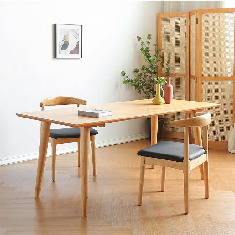 Solid Wood Dining Table Modern Brown Dining Table with 4 Legs Clearhalo 'Dining Tables & Seating' 'Dining Tables' 'dining_table' 'furn' 'furn_dining_table' 'Furniture' 'furniture_dining_table' 'Kitchen & Dining Furniture' 1200x1200_577a2492-3a2d-41a0-b0c4-c6885a1be75c
