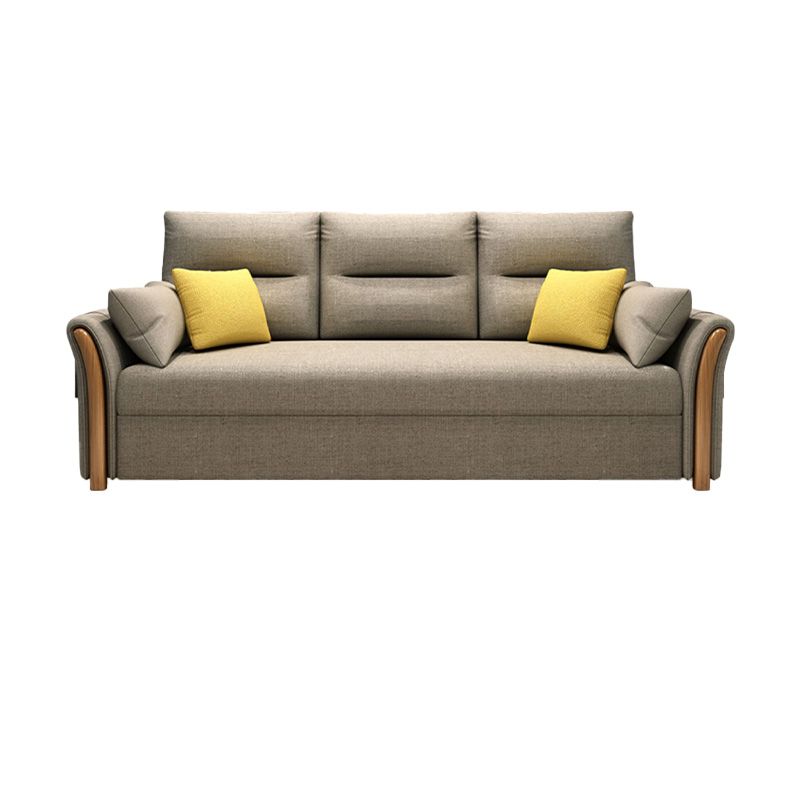 Da 30,7 "divano dormiente in tessuto futon e materasso largo in grigio