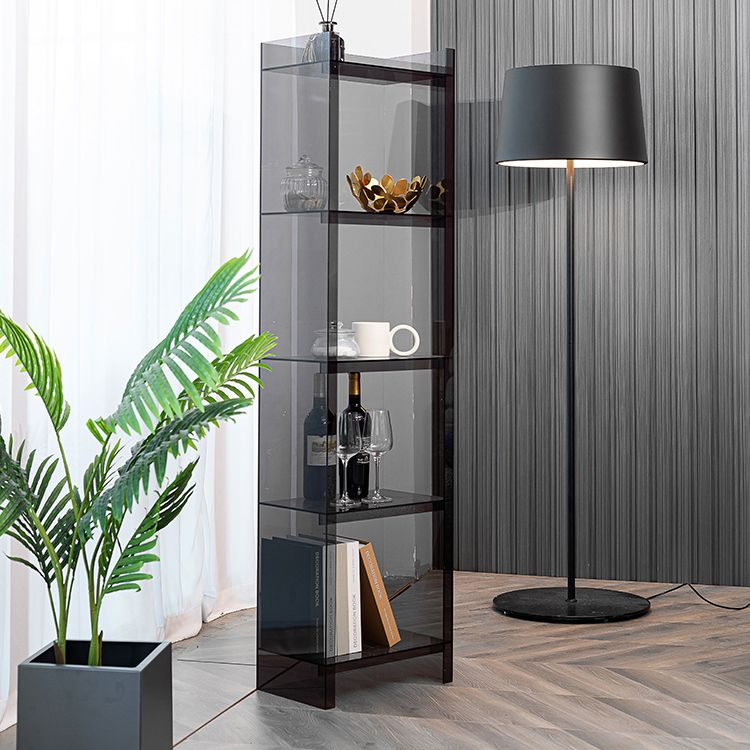 10"W Bookshelf Closed Back Acrylic Glam Style Bookcase for Office and Study Room Clearhalo 'Bookcases' 'furn' 'furn_bookcases' 'Furniture' 'furniture_bookcases' 'kitchen' 'kitchen_bookcases' 'Living Room Furniture' 'Office Furniture' 1200x1200_577b220b-ad99-4616-bdf0-5047d942854b