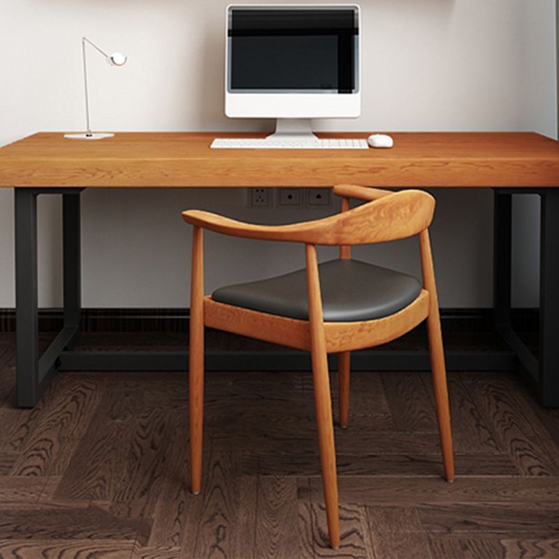 Glam Upholstered Arm Chair Open Back Solid Wood Dining Chair Clearhalo 'Dining Chairs' 'Dining Tables & Seating' 'dining_chair' 'furn' 'furn_dining_chair' 'Furniture' 'Kitchen & Dining Furniture' 1200x1200_577d5683-8b10-4835-8dcc-e3058393b06d