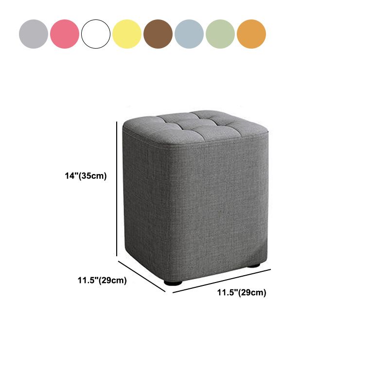 Square Pouf Ottoman Solid Color Tufted Fabric Fade Resistant Contemporary Pouf Clearhalo 'furn' 'furn_ottomans_poufs' 'Furniture' 'Living Room Furniture' 'Ottomans & Poufs' 'ottomans_poufs' 1200x1200_577dcc47-710c-420c-adae-cdc9ba577836