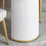 フリーフォームホワイトダイニングテーブル焼結ストーンテーブル二重台座の贅沢