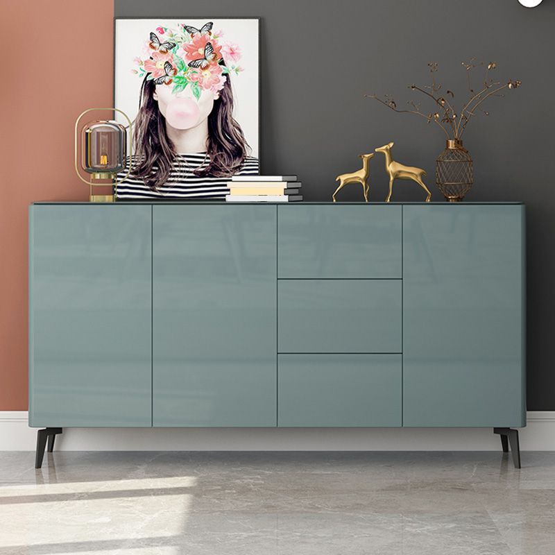 Contemporary Accent Cabinet Square Side Cabinet With Glass Top Clearhalo 'Cabinets & Chests' 'cabinets_chests' 'furn' 'furn_cabinets_chests' 'Furniture' 'Living Room Furniture' 1200x1200_577eba9d-9fc8-4cf6-b2ab-81f656892f44