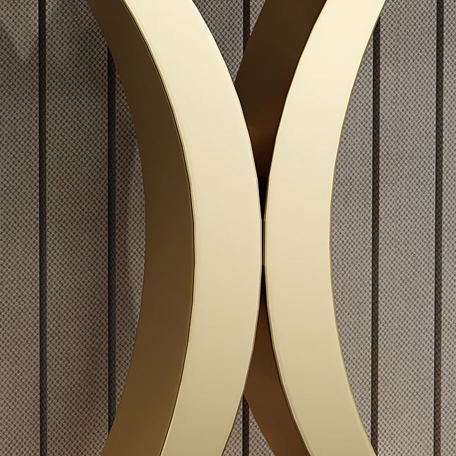 Marmeren halve maan console tabel 31,5-inch hoge accenttafel met 1 plank