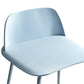 Plastic Stool Contemporary Low Back Bar Height Stool with Metal Legs