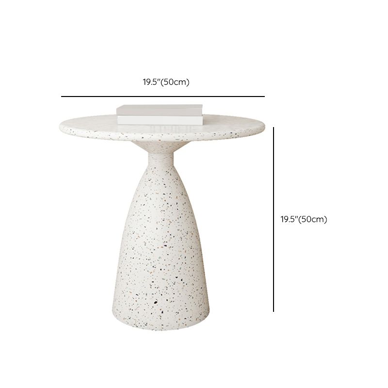 White Pedestal Coffee Table Round Coffee Table for Living Room