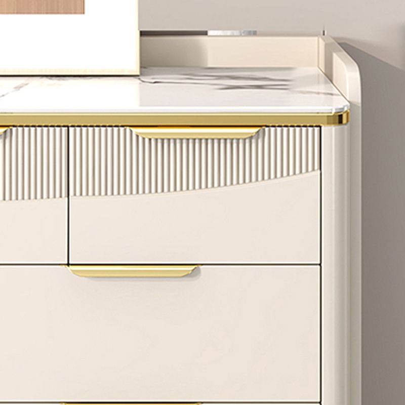 Glam Stone Chest Bedroom Storage Chest in White with Metal Legs Clearhalo 'Bedroom Furniture' 'Dressers & Chests' 'dressers_chests' 'furn' 'furn_dressers_chests' 'Furniture' 1200x1200_5781b9b6-518f-4efd-9394-6df1521000df
