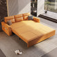 Scandinave Orange Futon and Mattress Arms Futon Sleeper Sanga avec rangement
