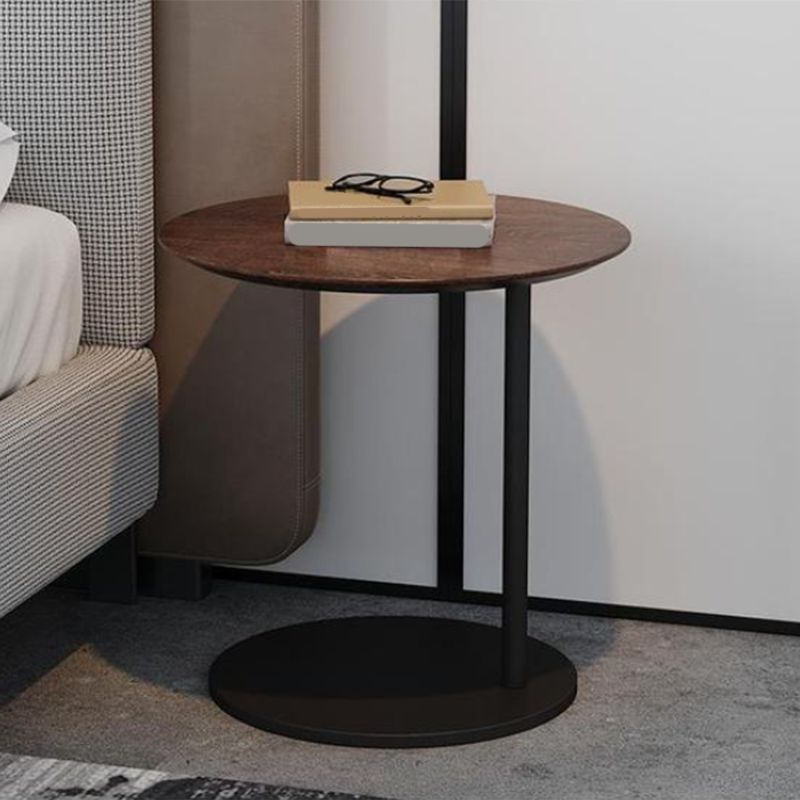 Modern Round Stone Pedestal Sofa Side Accent Table - Dia 19.69" Clearhalo 'Coffee & Accent Tables' 'End & Side Tables' 'end_side_tables' 'furn' 'furn_end_side_tables' 'Furniture' 'Living Room Furniture' 1200x1200_57828195-4208-4cd1-8cdb-0f125e4045ad