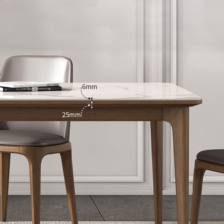 Solid Wood Mid-Century Modern Table Rectangular Sintered Stone Top Table for Dining Room Clearhalo ' dining_table' 'Dining Tables & Seating' 'Dining Tables' 'furn' 'furn_dining_table' 'Furniture' 'furniture_dining_table' 'Kitchen & Dining Furniture' 'kitchen&dining_furn' 'kitchen' 'kitchen_dining_table' 1200x1200_57840af3-7ac5-4484-92e3-589831bf72ef