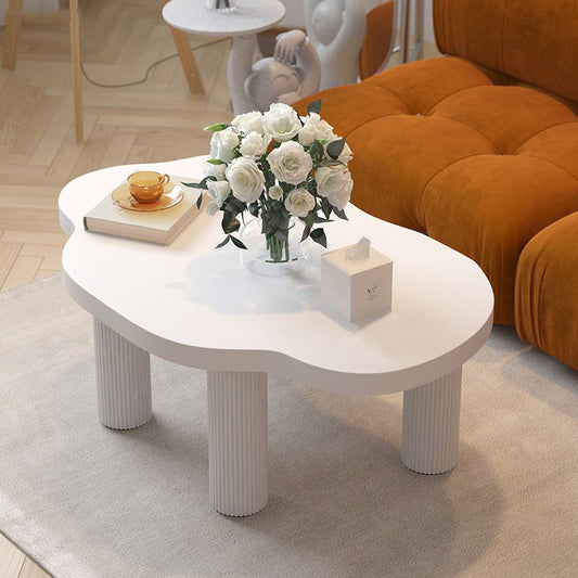 Contemporary White Coffee Cocktail Table Rectangle Wood Coffee Table Set Clearhalo 'Coffee & Accent Tables' 'Coffee Tables' 'coffee_tables' 'furn' 'furn_coffee_tables' 'Furniture' 'Living Room Furniture' 1200x1200_57856dd6-47b9-4780-955a-66c9258df710