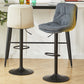 Industrial Backrest Armless Counter Stool Adjustable Cafe Bar Stool with Cushion