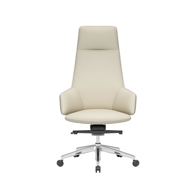 Vaste wapens leerstoel Modern geen pijnlijke ergonomische bureaustoelstoel met wielen