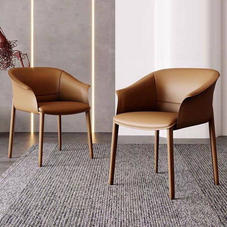 Contemporary Kitchen Dining Chair Metal Legs Upholstered Arm Chair Clearhalo 'Dining Chairs' 'Dining Tables & Seating' 'dining_chair' 'furn' 'furn_dining_chair' 'Furniture' 'Kitchen & Dining Furniture' 1200x1200_578937cb-7055-4738-80e4-d0a2280216b3