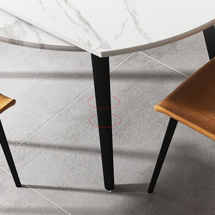 4-foot Stone Dinette Table Simplicity Style Round Dining Table with Drop Leaf Clearhalo ' dining_table' 'Dining Tables & Seating' 'Dining Tables' 'furn' 'furn_dining_table' 'Furniture' 'furniture_dining_table' 'Kitchen & Dining Furniture' 'kitchen&dining_furn' 'kitchen' 'kitchen_dining_table' 1200x1200_578a9065-785c-450d-aeab-906cd911464e