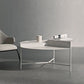 Mid-Century Modern Round Coffee Table with 3 Legs in Iron Cocktail Table